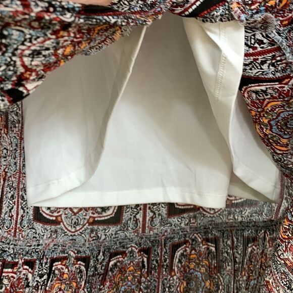 Blue Rain Size Small high/low bottom ruffled skirt crepe like material - Picture 11 of 14